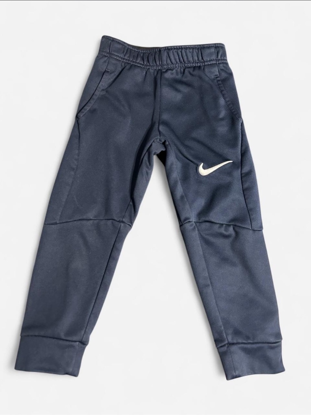 Nike Boys Navy Joggers with White Swoosh